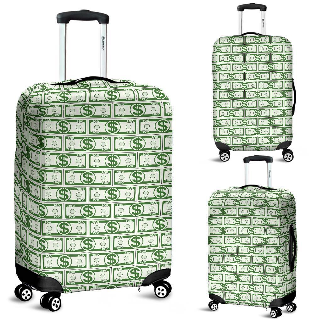 Dollar Money Print Pattern Luggage Cover Protector-grizzshop