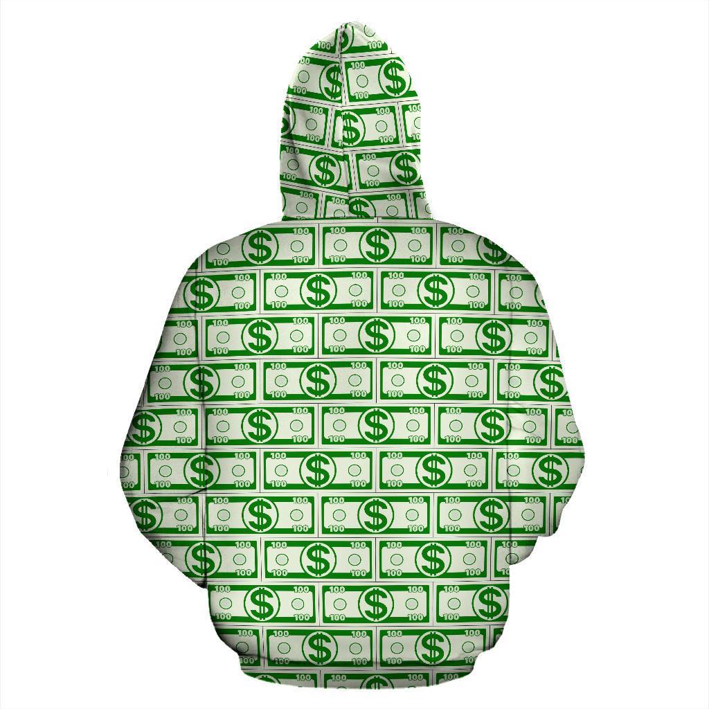 Dollar Money Print Pattern Men Women Pullover Hoodie-grizzshop