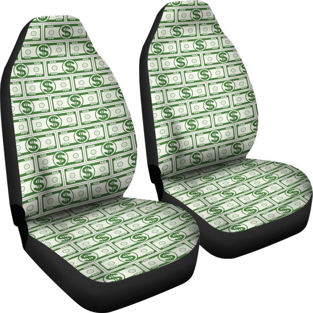 Dollar Money Print Pattern Universal Fit Car Seat Covers-grizzshop