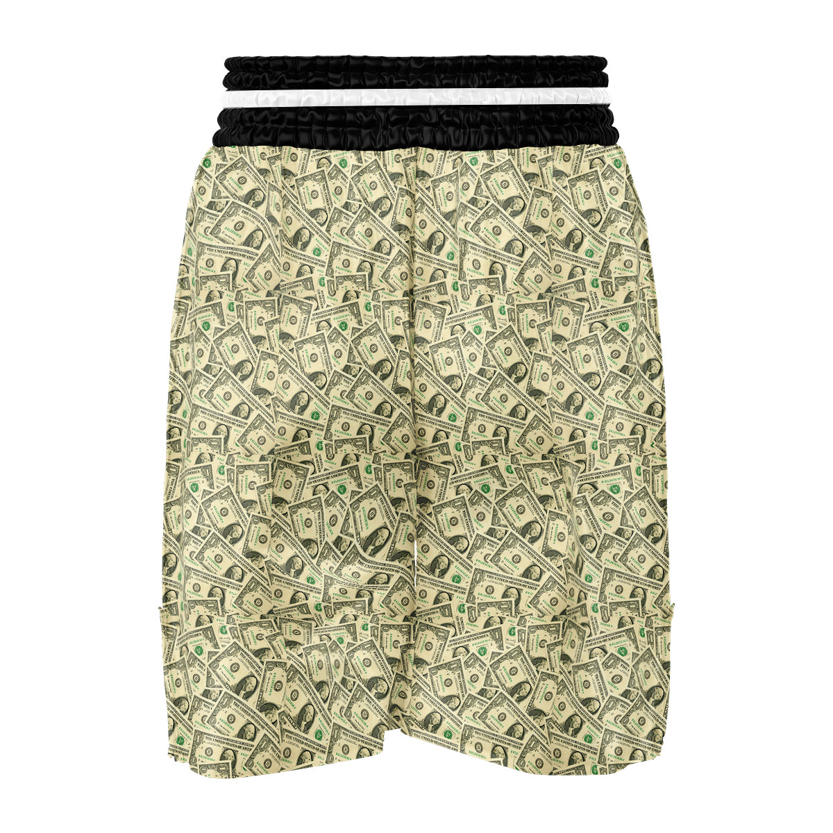 Dollars Vintagecolor Print Boxing Shorts-grizzshop