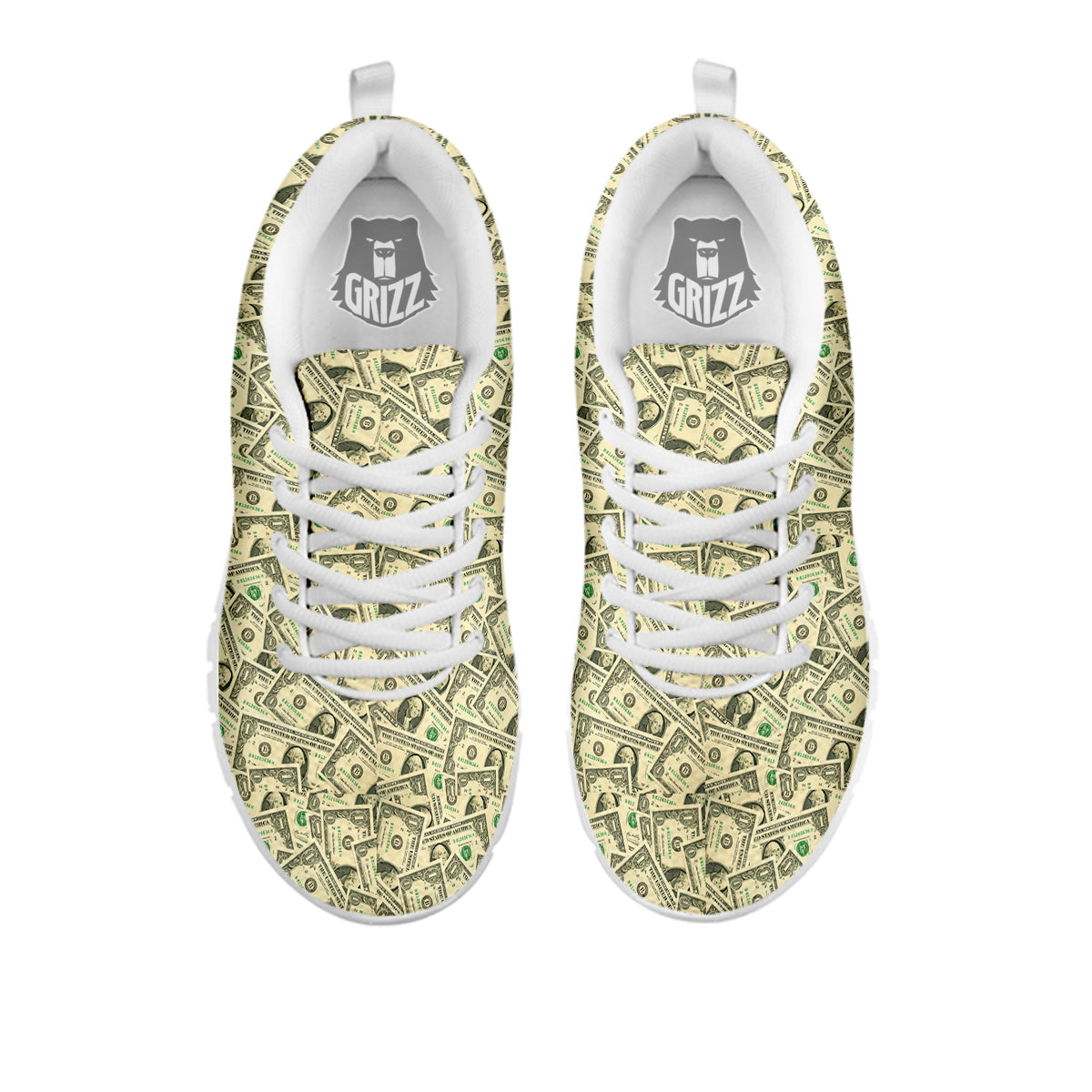 Dollars Vintagecolor Print White Sneaker-grizzshop