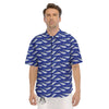 Dolphin And Waves Print Pattern Men's Short Sleeve Shirts-grizzshop