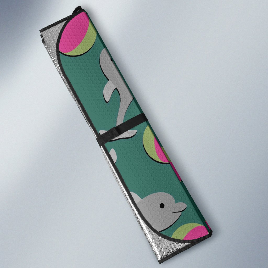 Dolphin Ball Pattern Print Car Sun Shade-grizzshop