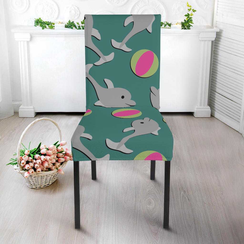 Dolphin Ball Pattern Print Chair Cover-grizzshop