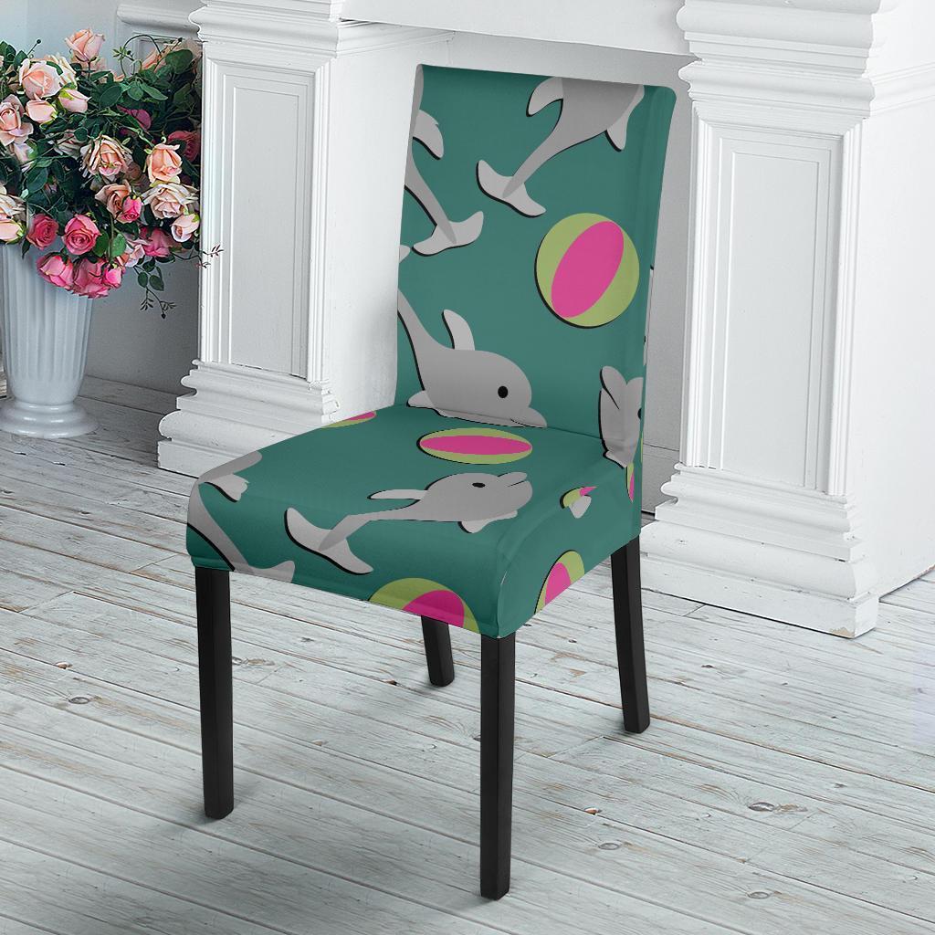 Dolphin Ball Pattern Print Chair Cover-grizzshop