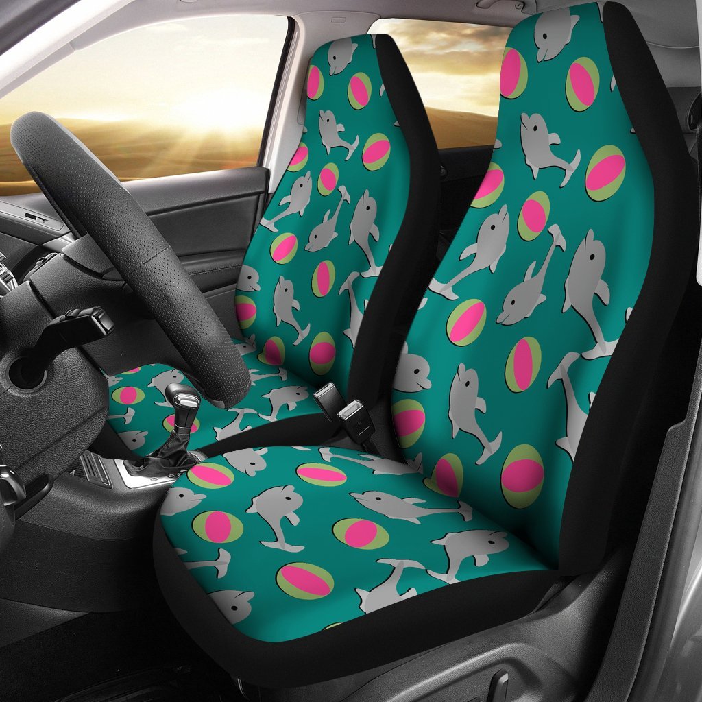 Dolphin Ball Pattern Print Universal Fit Car Seat Cover-grizzshop