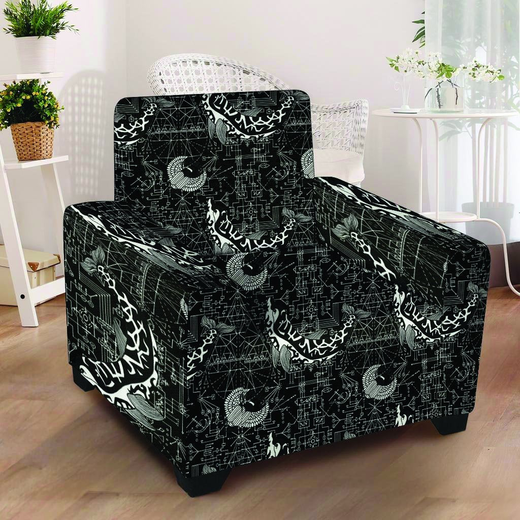 Dolphin Gothic Witch Armchair Cover-grizzshop