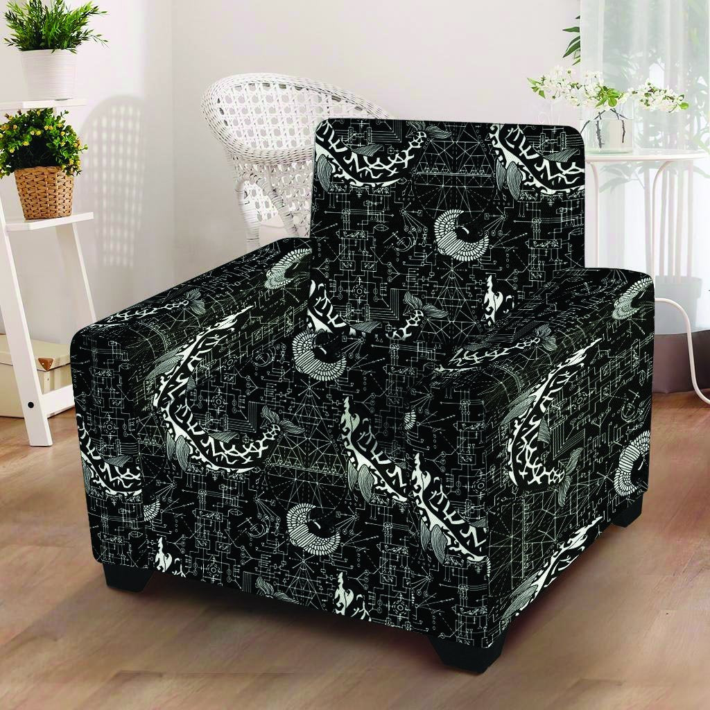 Dolphin Gothic Witch Armchair Cover-grizzshop