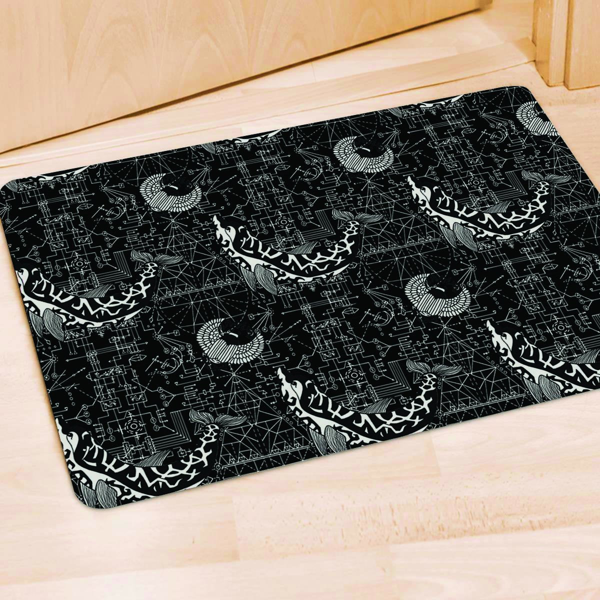 Dolphin Gothic Witch Door Mat-grizzshop