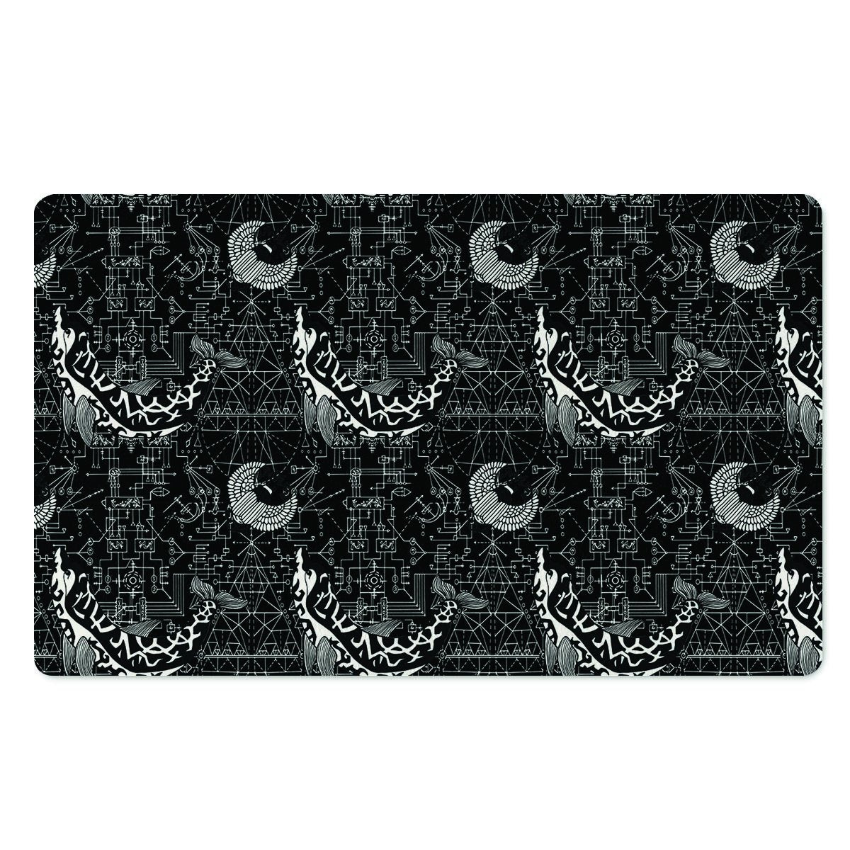 Dolphin Gothic Witch Door Mat-grizzshop