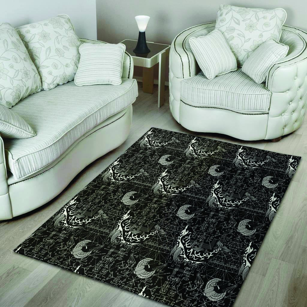 Dolphin Gothic Witch Floor Mat-grizzshop