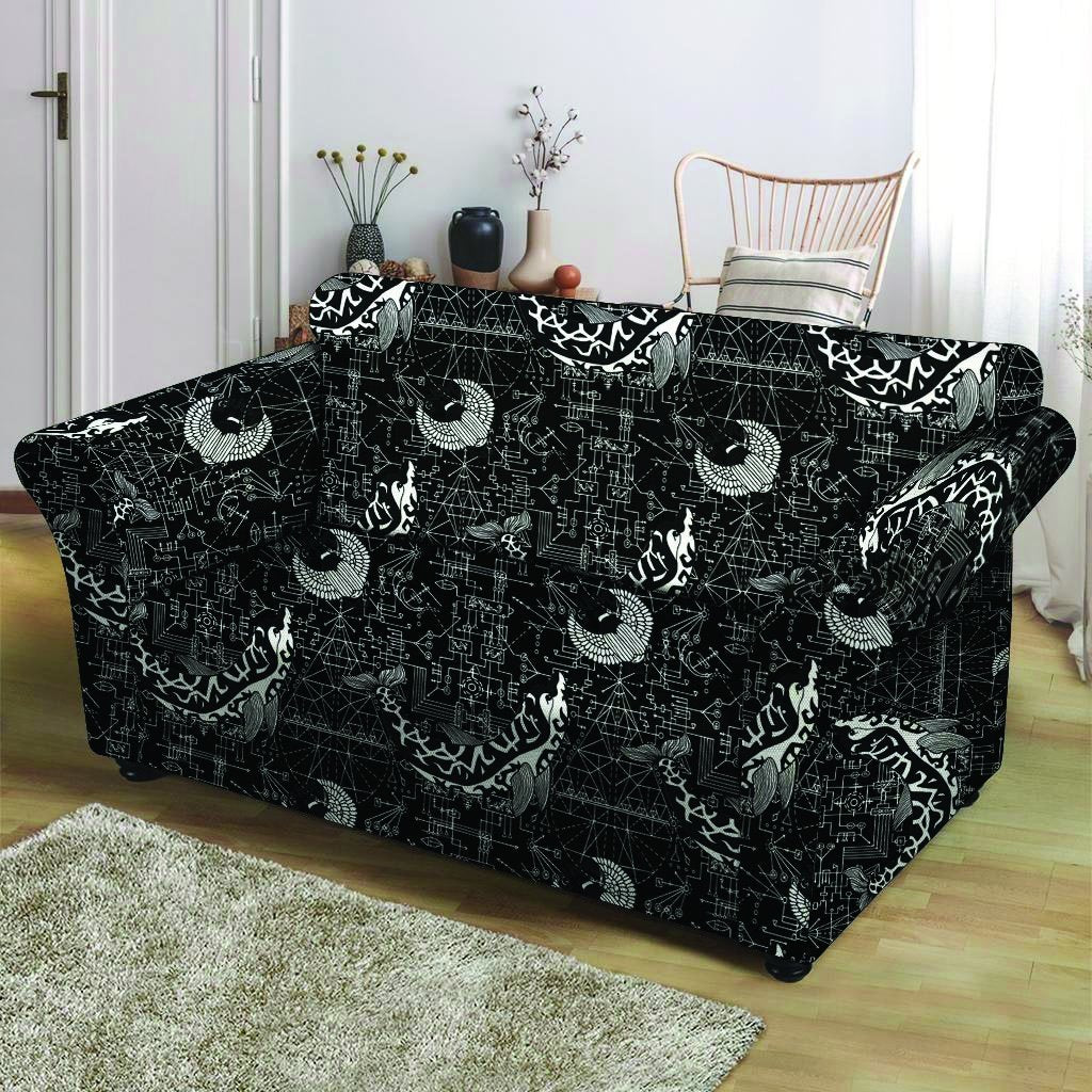 Dolphin Gothic Witch Loveseat Cover-grizzshop