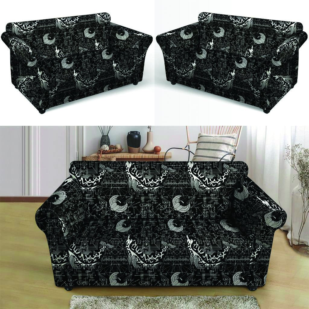 Dolphin Gothic Witch Loveseat Cover-grizzshop