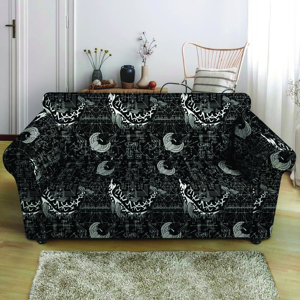 Dolphin Gothic Witch Loveseat Cover-grizzshop