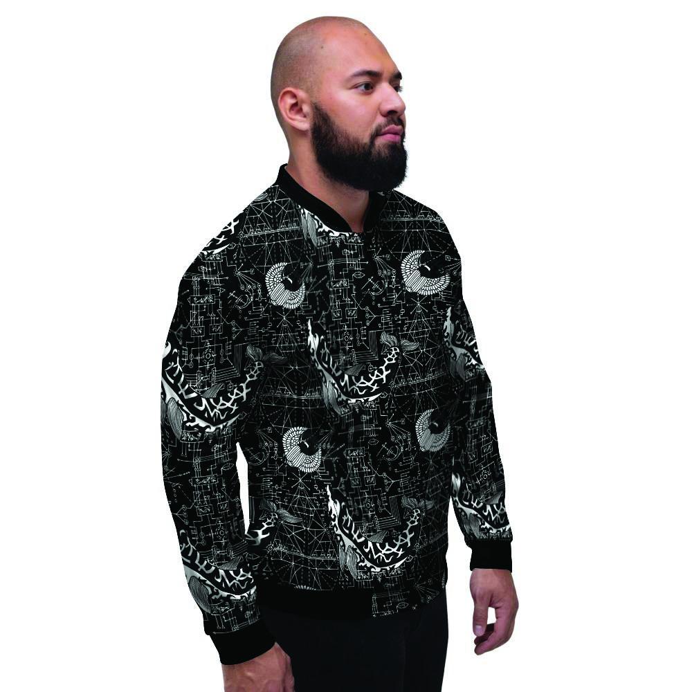 Dolphin Gothic Witch Men's Bomber Jacket-grizzshop