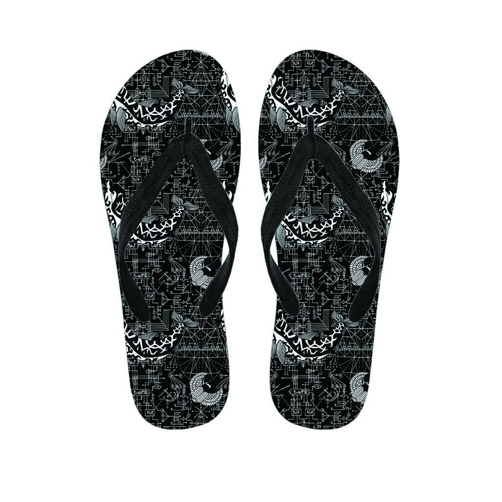 Dolphin Gothic Witch Men's Flip Flops-grizzshop