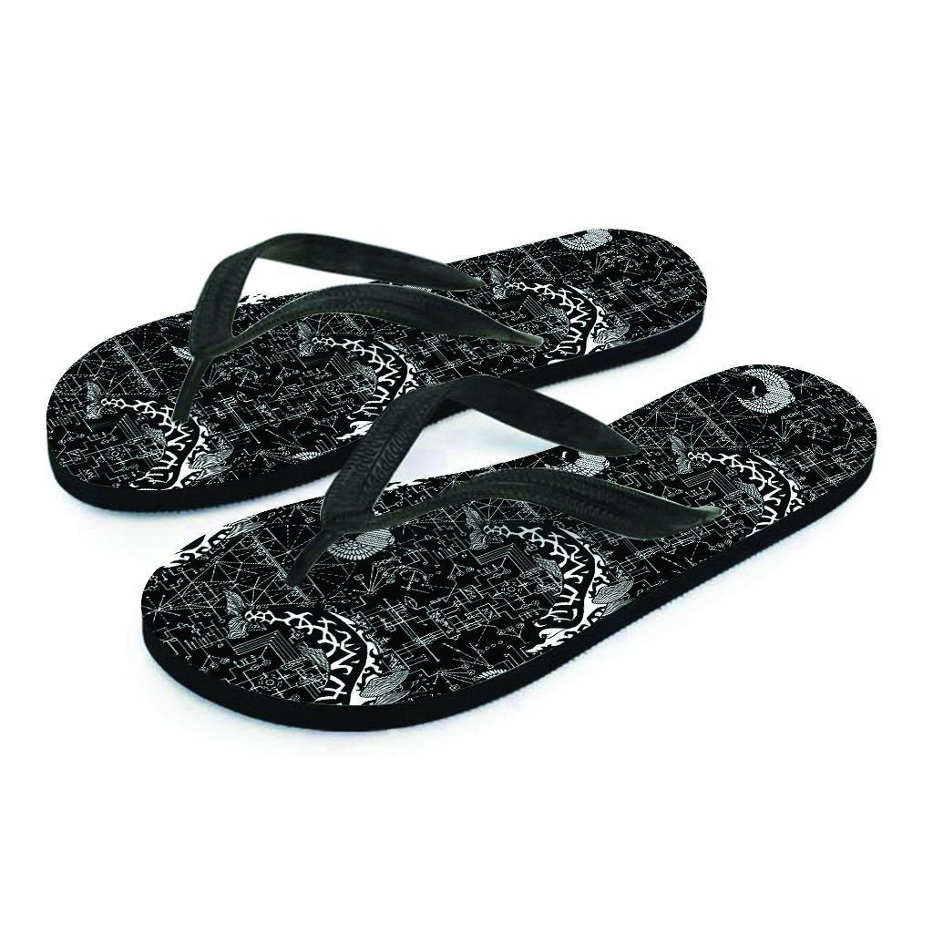 Dolphin Gothic Witch Men's Flip Flops-grizzshop