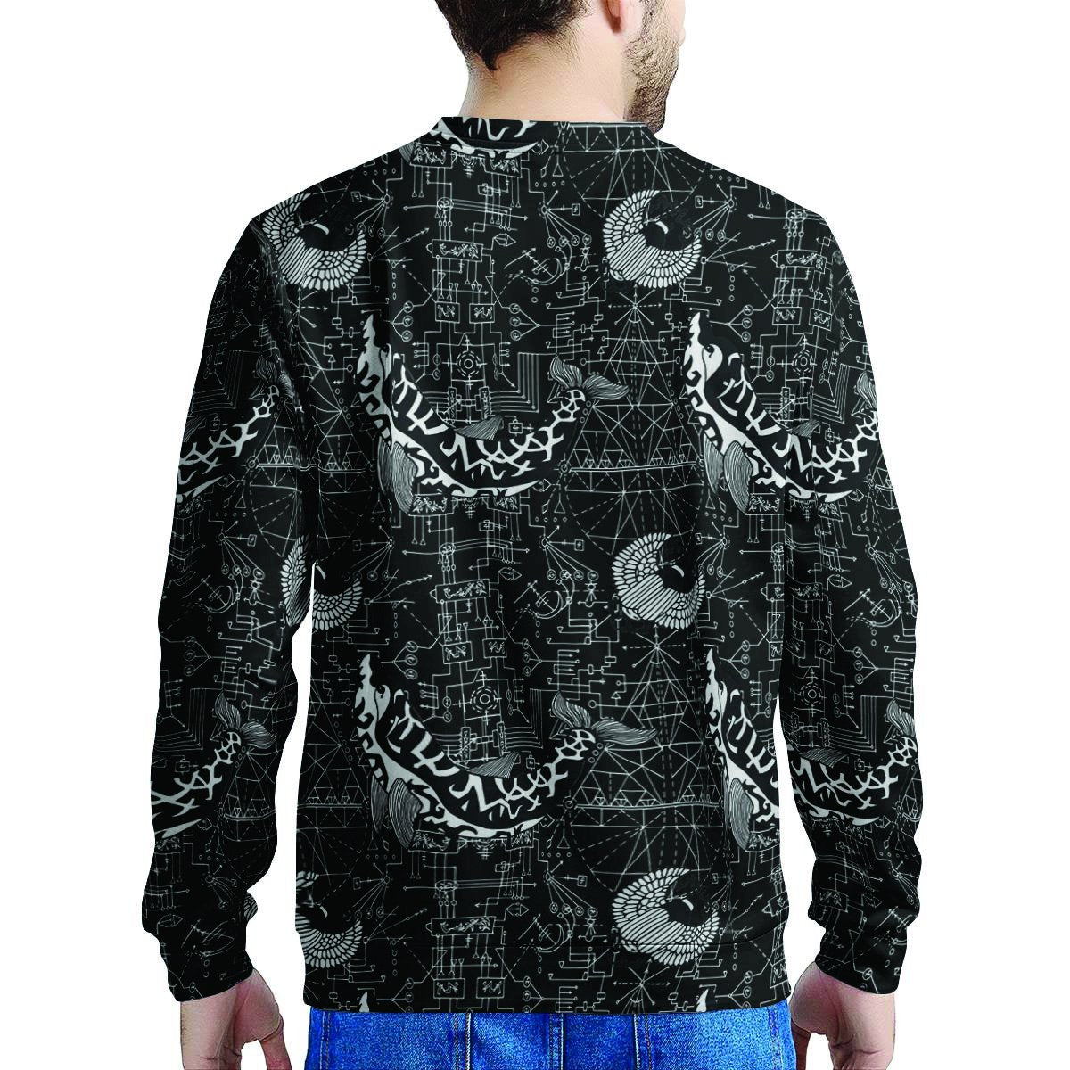 Dolphin Gothic Witch Men's Sweatshirt-grizzshop