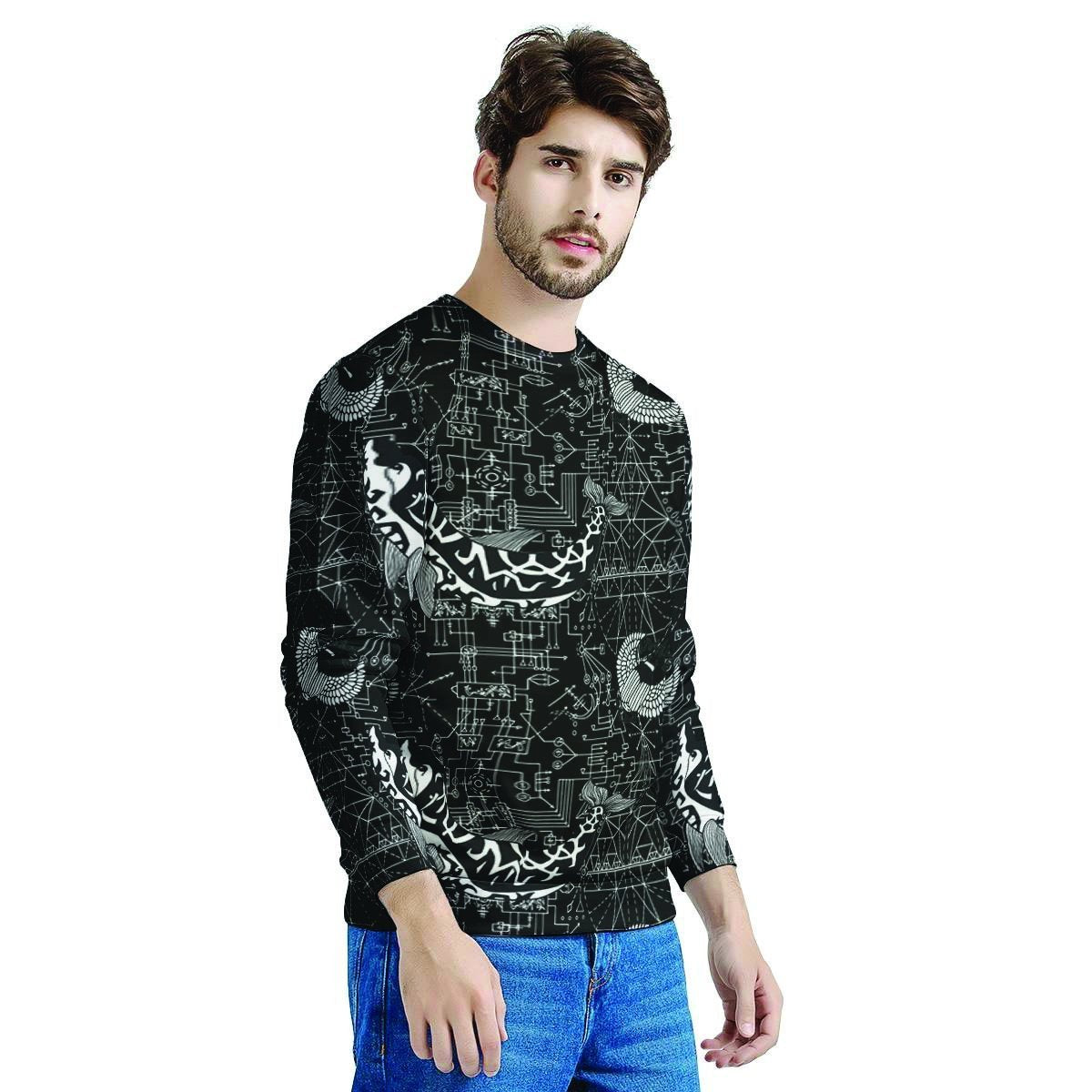 Dolphin Gothic Witch Men's Sweatshirt-grizzshop