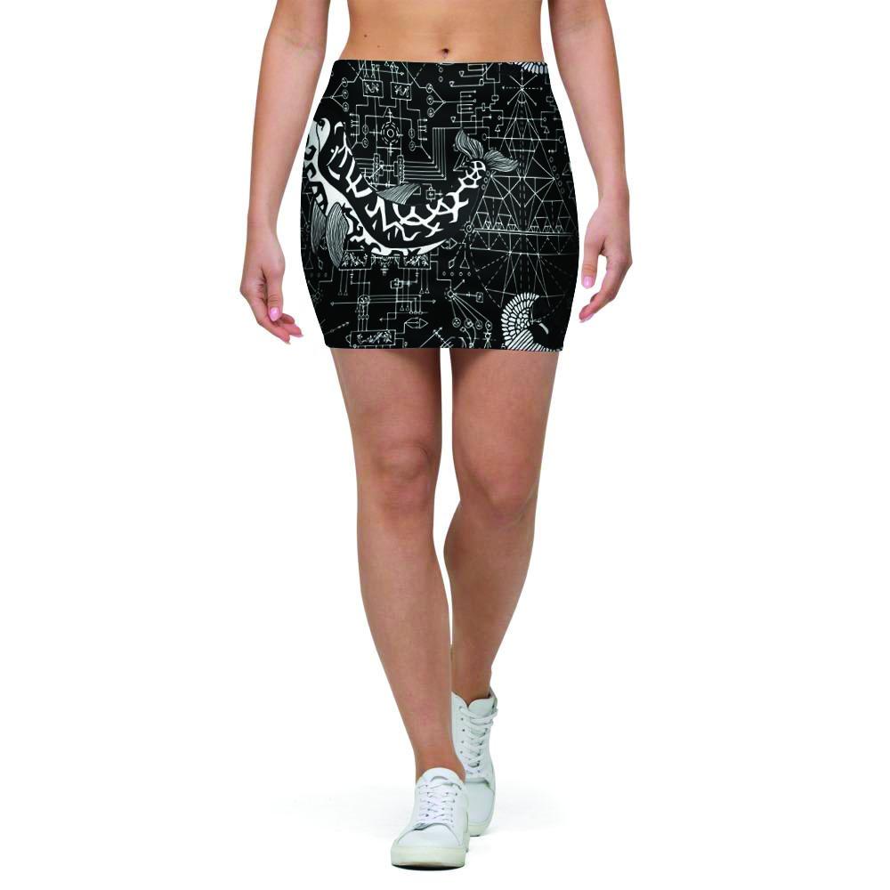 Dolphin Gothic Witch Mini Skirt-grizzshop