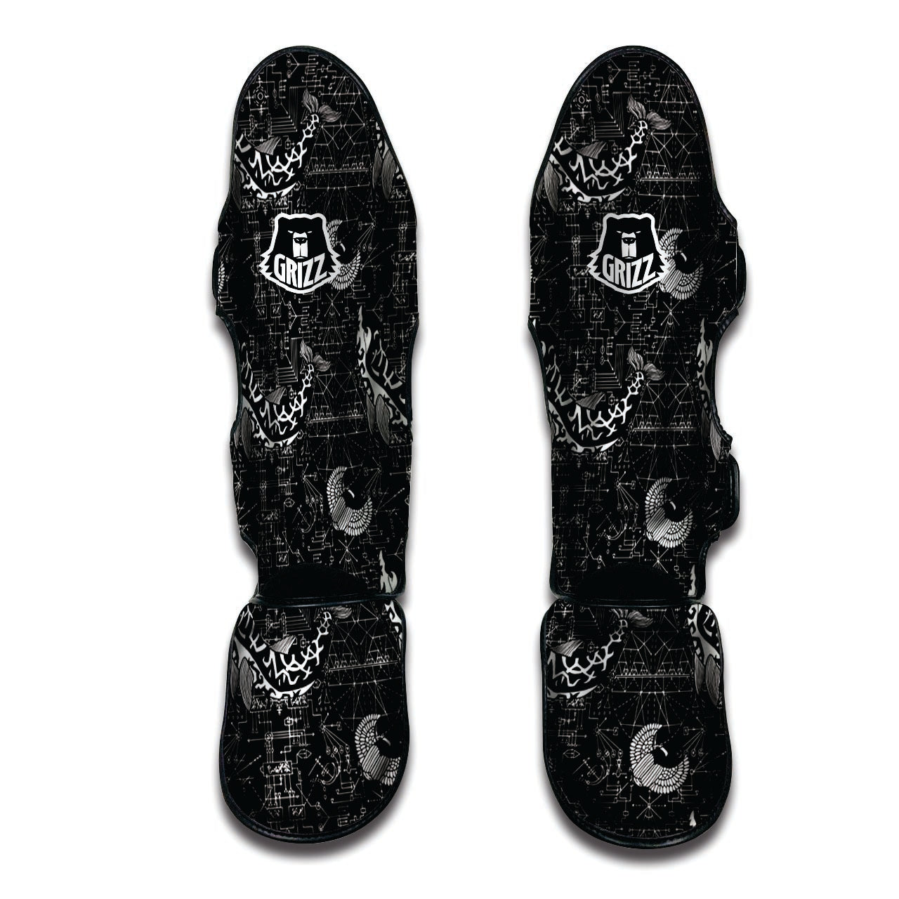 Dolphin Gothic Witch Muay Thai Shin Guard-grizzshop