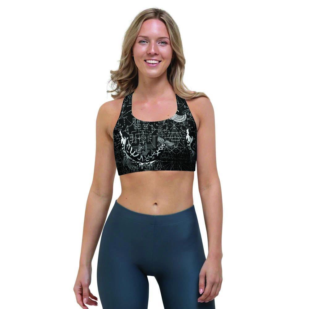 Dolphin Gothic Witch Sports Bra-grizzshop