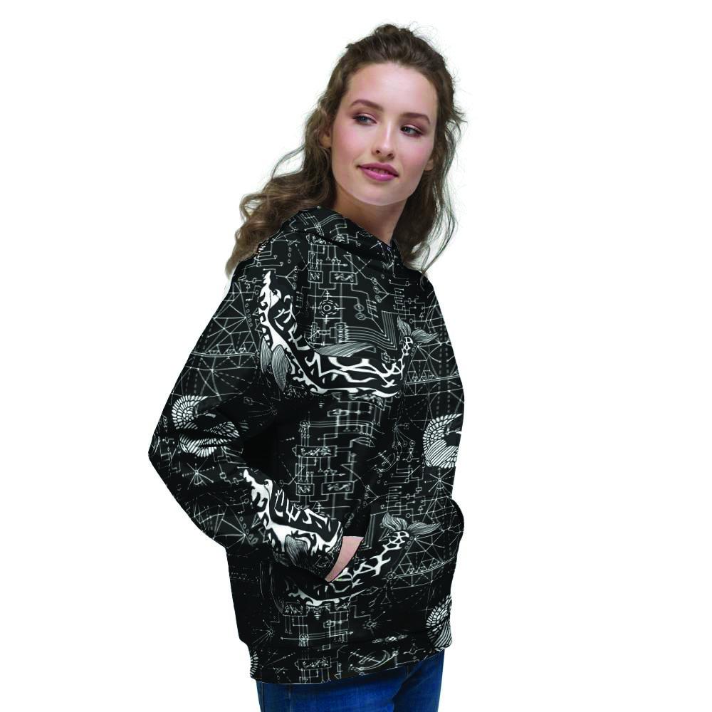 Dolphin Gothic Witch Women's Hoodie-grizzshop