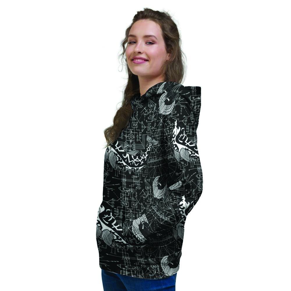 Dolphin Gothic Witch Women's Hoodie-grizzshop