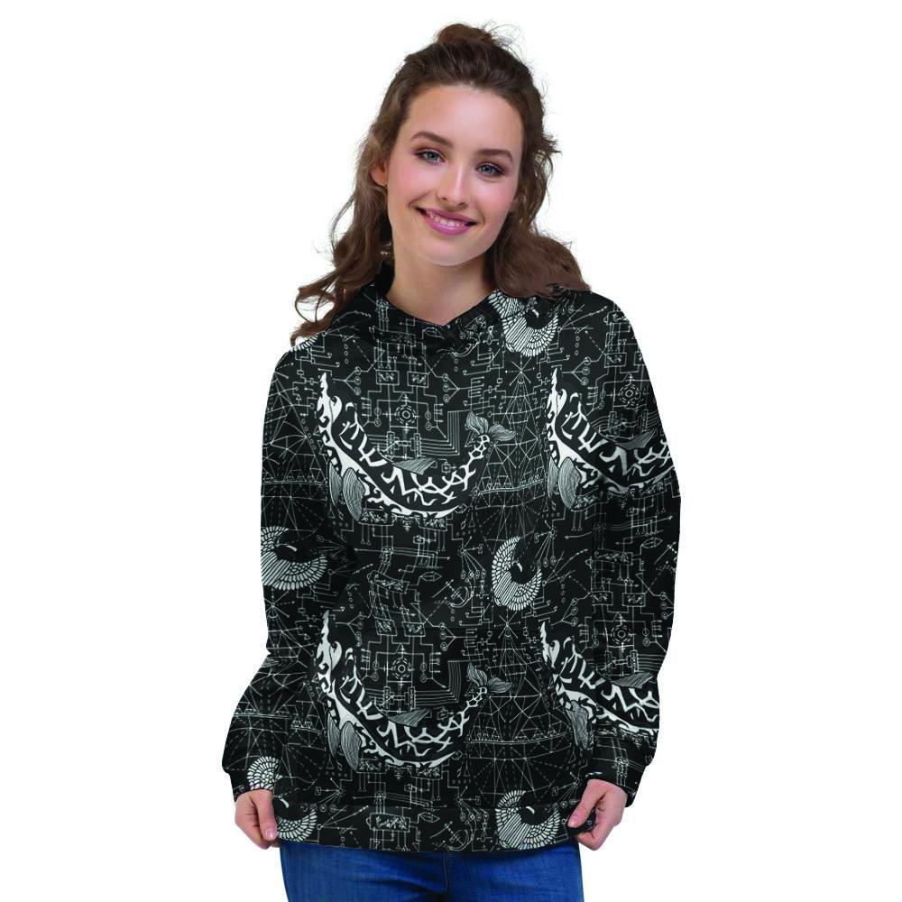 Dolphin Gothic Witch Women's Hoodie-grizzshop