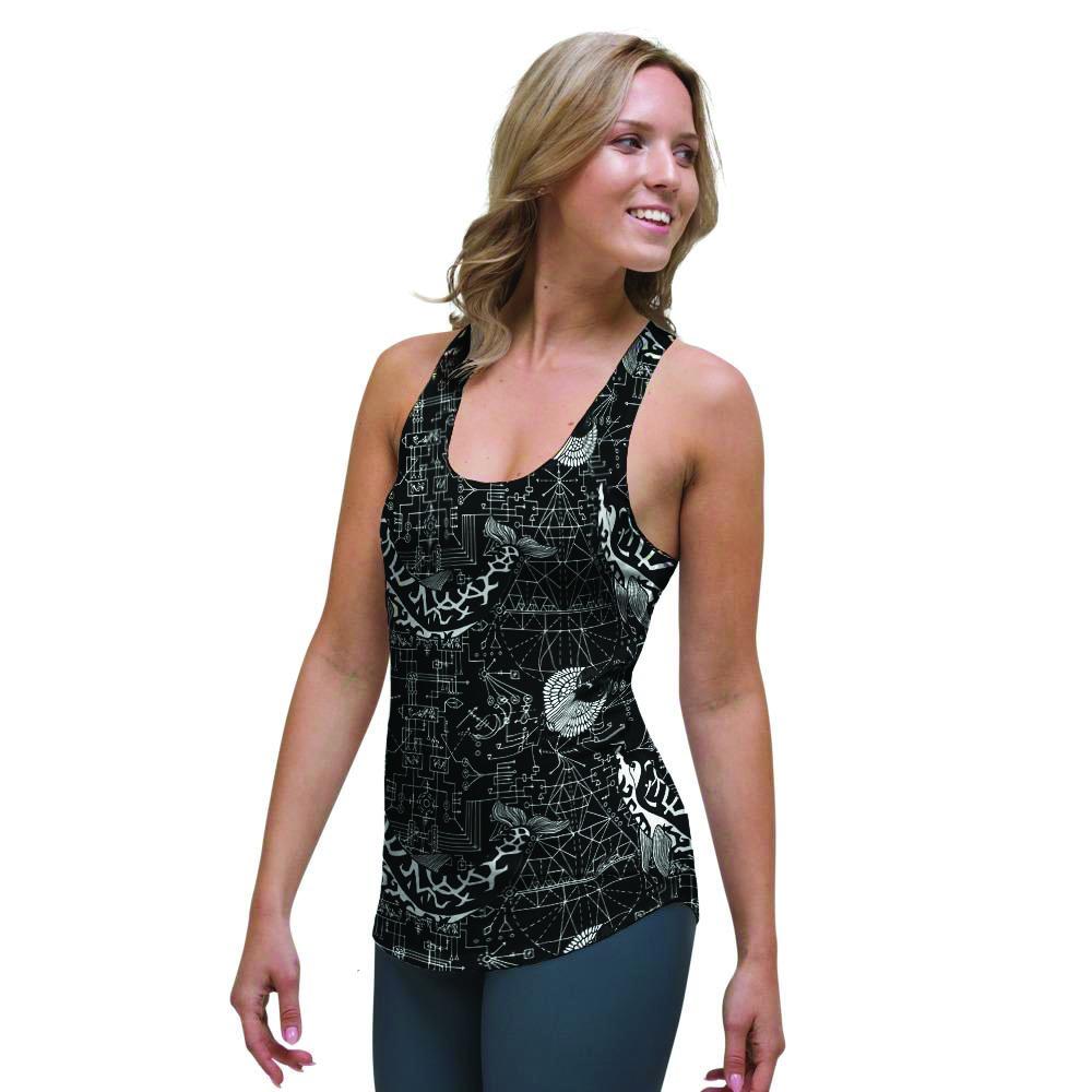 Dolphin Gothic Witch Women's Racerback Tank Top-grizzshop