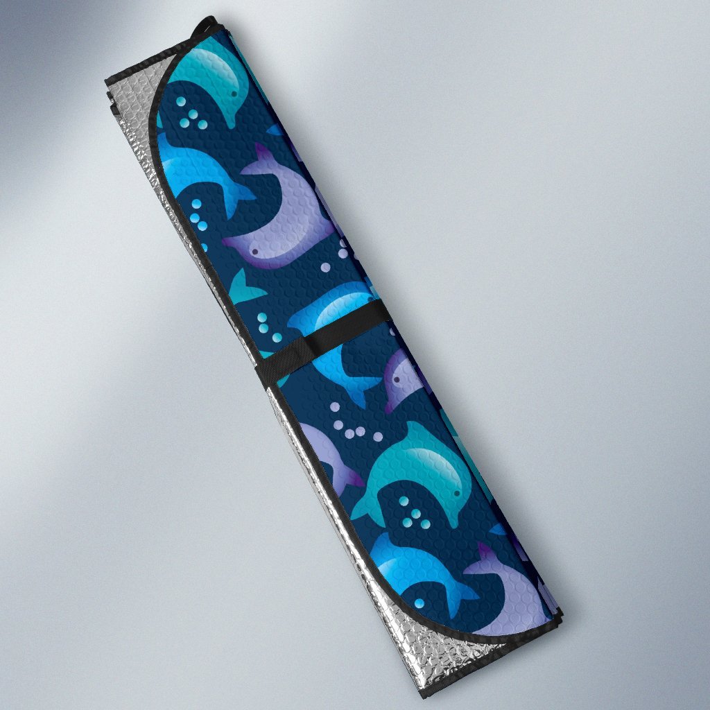 Dolphin Pattern Print Car Sun Shade-grizzshop