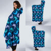 Dolphin Pattern Print Hooded Blanket-grizzshop