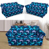 Dolphin Pattern Print Loveseat Cover-grizzshop