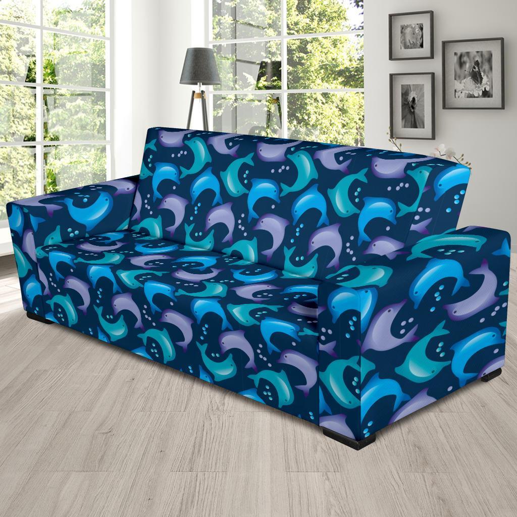 Dolphin Pattern Print Sofa Covers-grizzshop