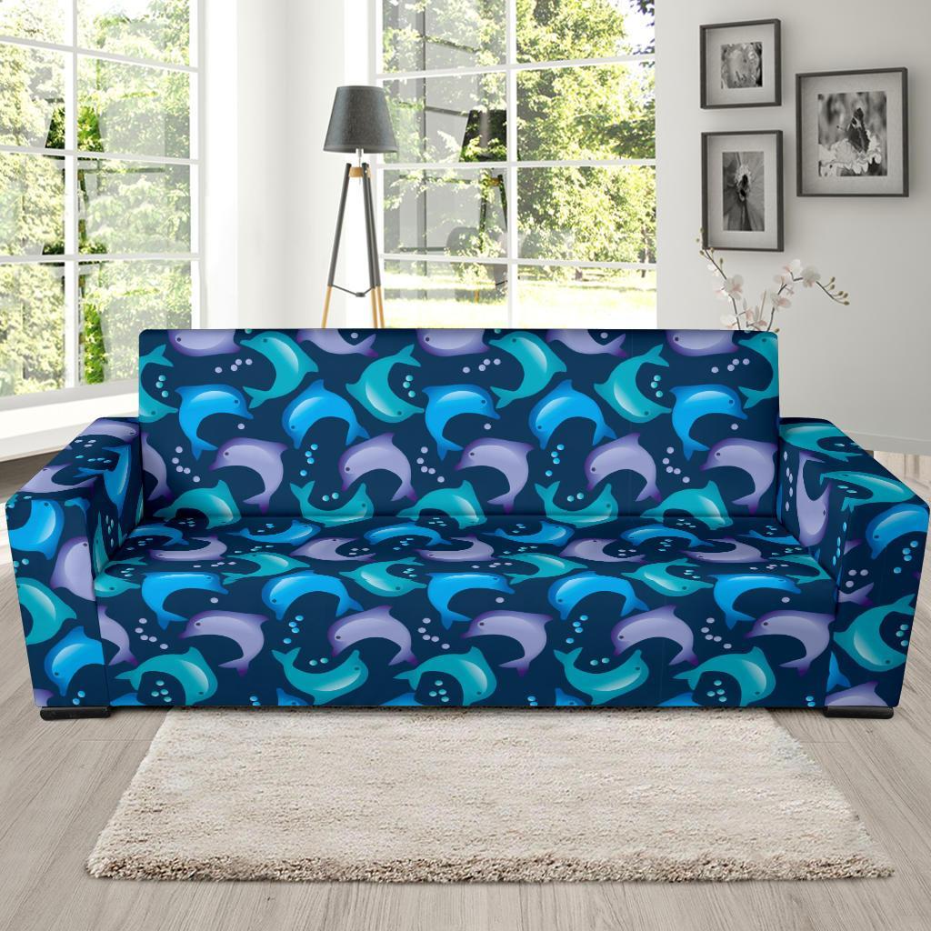 Dolphin Pattern Print Sofa Covers-grizzshop