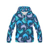 Dolphin Pattern Print Women Pullover Hoodie-grizzshop