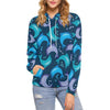 Dolphin Pattern Print Women Pullover Hoodie-grizzshop