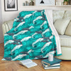 Dolphin Wave Pattern Print Blanket-grizzshop