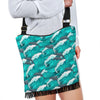 Dolphin Wave Pattern Print Crossbody Bags-grizzshop