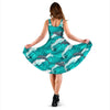 Dolphin Wave Pattern Print Dress-grizzshop