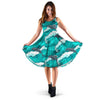 Dolphin Wave Pattern Print Dress-grizzshop