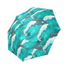 Dolphin Wave Pattern Print Foldable Umbrella-grizzshop