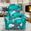 Dolphin Wave Pattern Print Recliner Cover-grizzshop