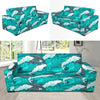 Dolphin Wave Pattern Print Sofa Covers-grizzshop