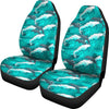 Dolphin Wave Pattern Print Universal Fit Car Seat Cover-grizzshop