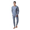 Dolphins Blue Print Pattern Men's Pajamas-grizzshop