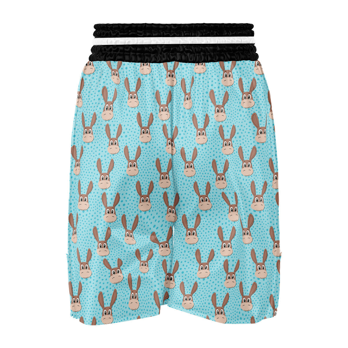 Donkey Cute Cartoon Print Pattern Boxing Shorts-grizzshop