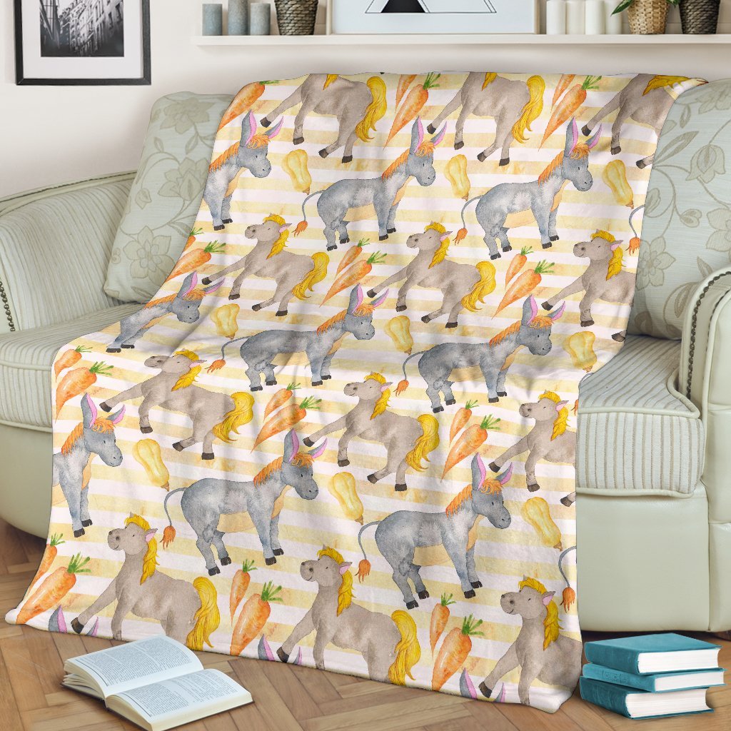 Donkey Pattern Print Blanket-grizzshop