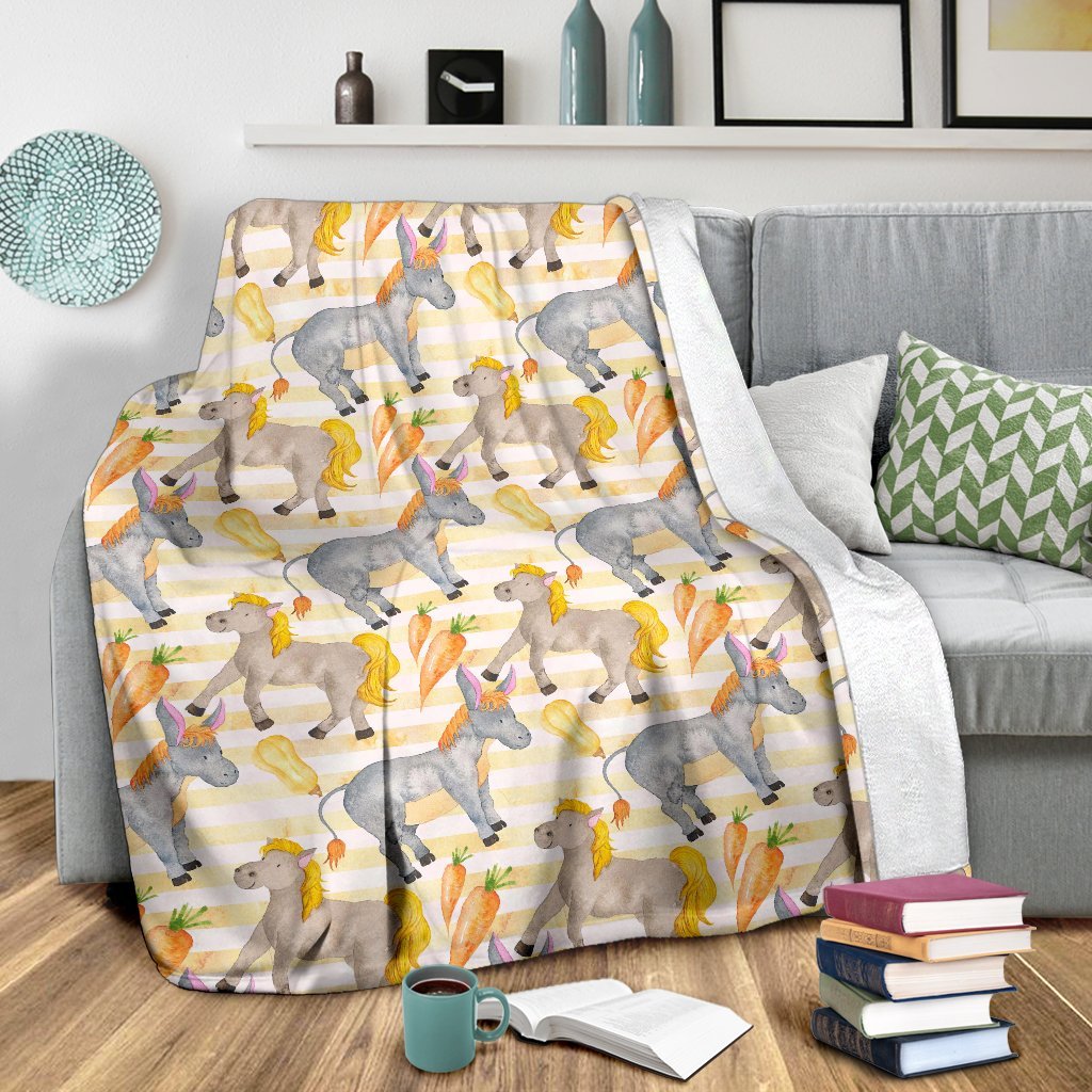 Donkey Pattern Print Blanket-grizzshop