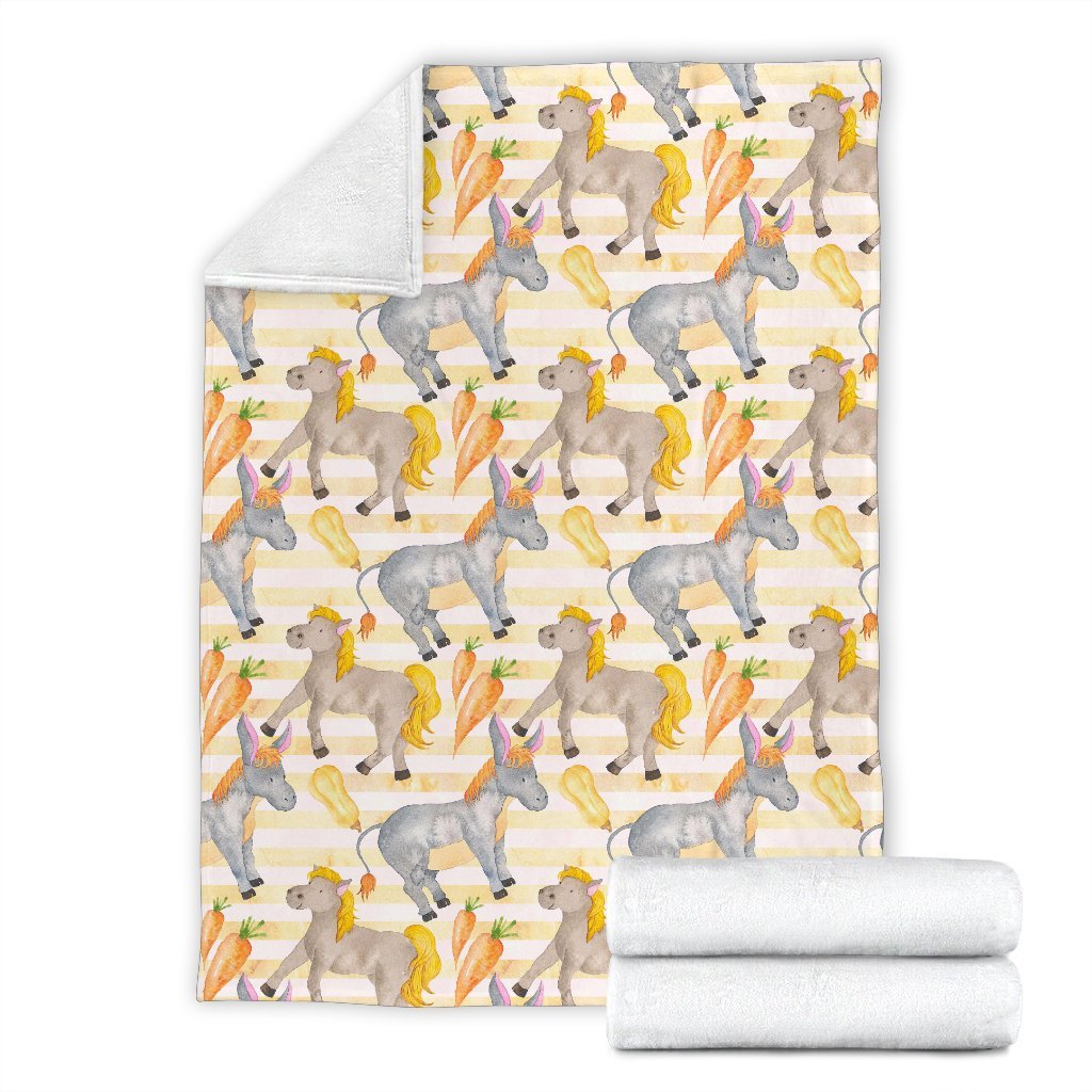 Donkey Pattern Print Blanket-grizzshop